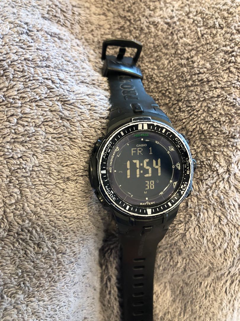Casio Protrek Prw 3000 Black Men S Fashion Watches On Carousell Casio Protrek Prw 3000 Black Men S Fashion Watches On Carousell