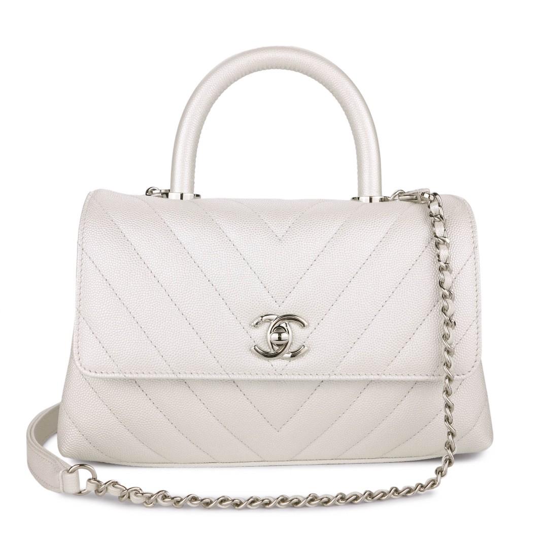 Coco chanel white bag sales