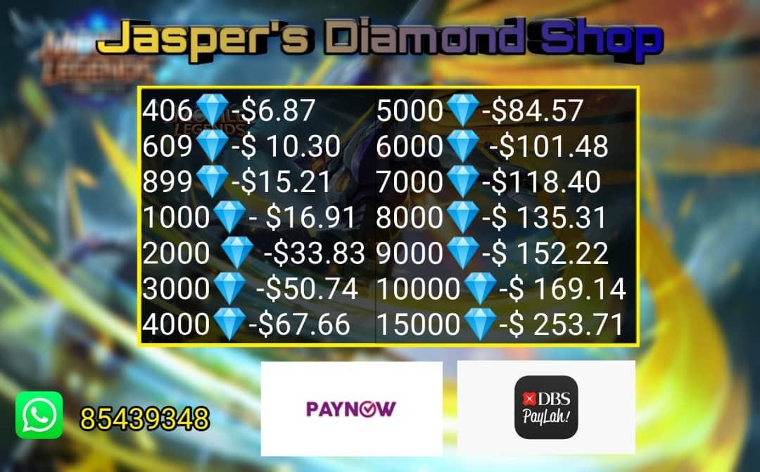 Cheap Ml Diamonds Sale Video Gaming Gaming Accessories Game Gift Cards Accounts On Carousell