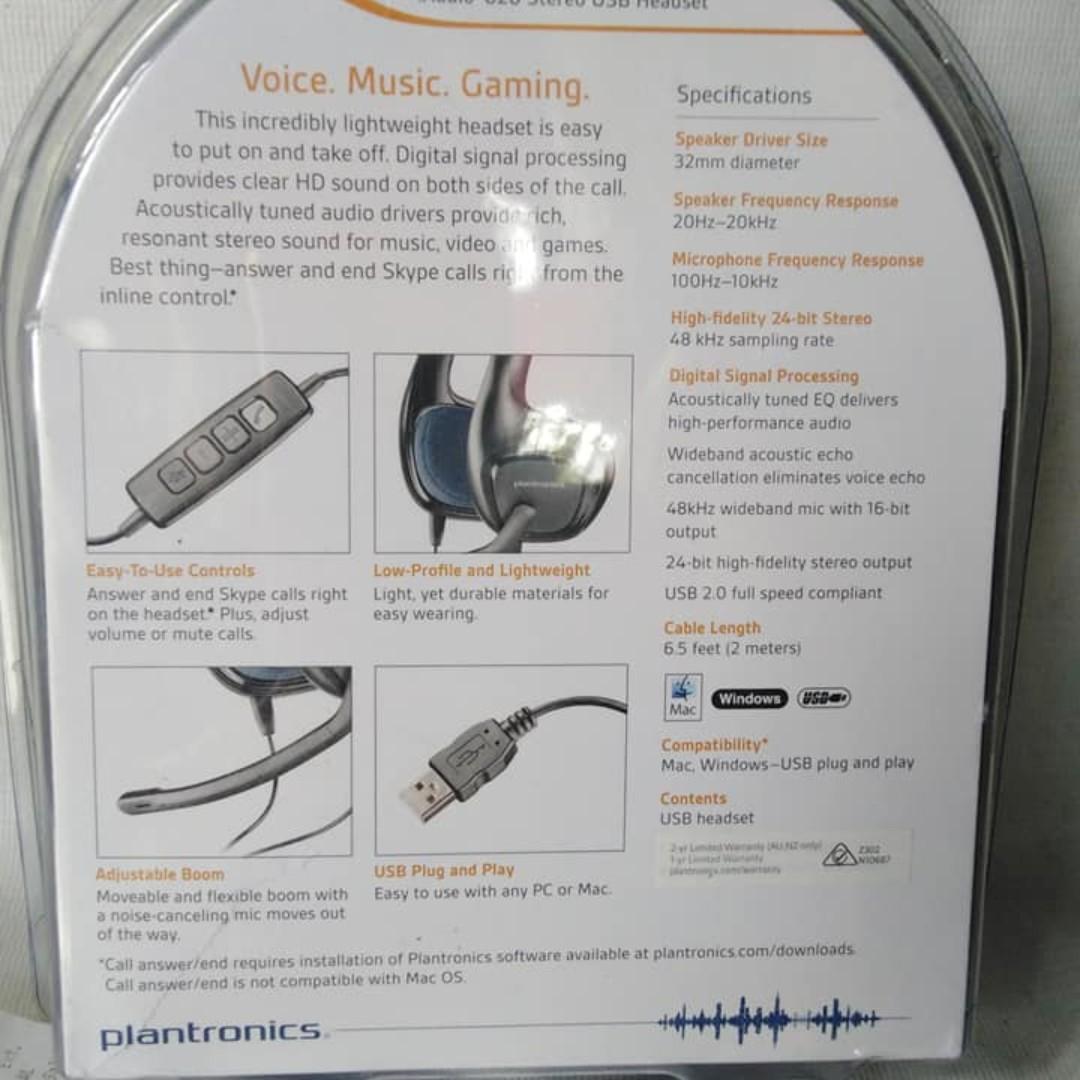 Plantronics 628 noise cancellation setup sale