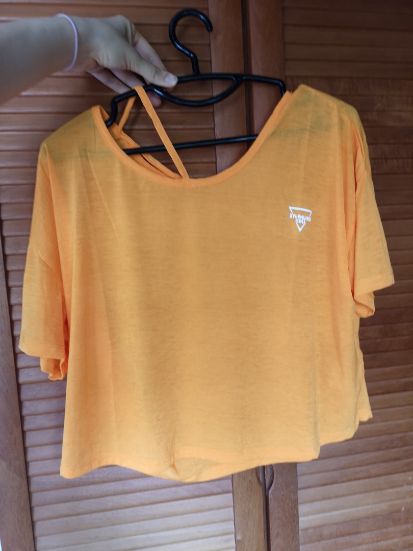 yellow gym top