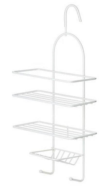 FINNINGEN Shower shelf, black - IKEA  Shower shelves, Shelves, Wood shower