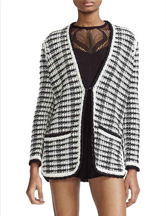 maje knit tweed jacket
