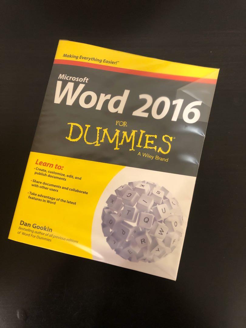 Microsoft Word For Dummies Books Stationery Books On Carousell