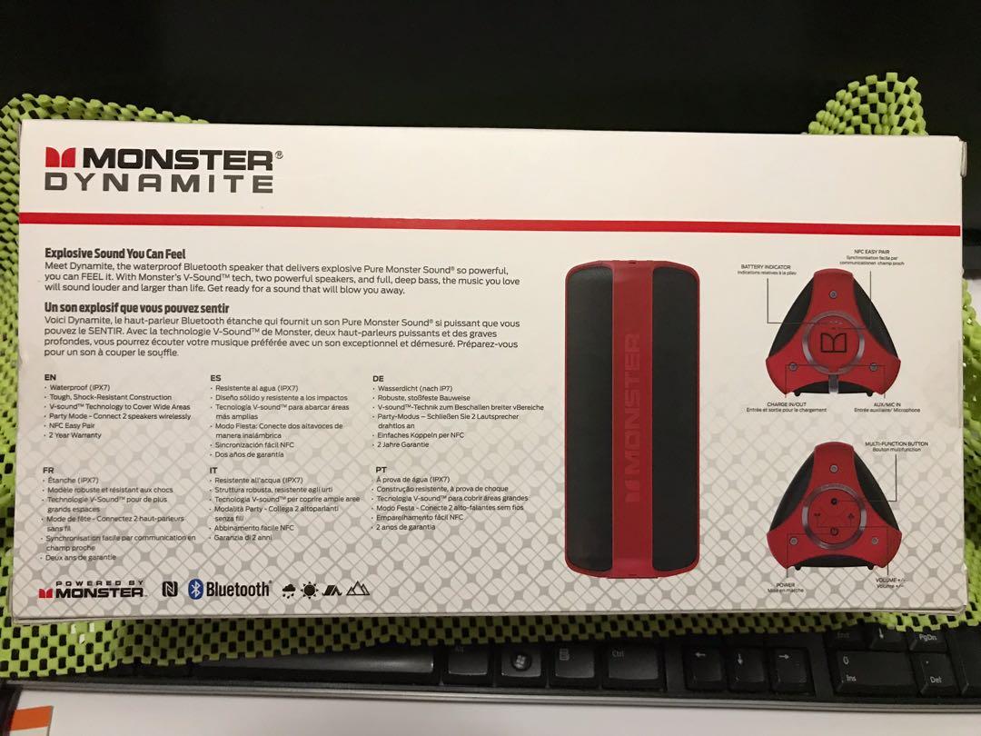 Monster Dynamite Waterproof Bluetooth Wireless Speaker