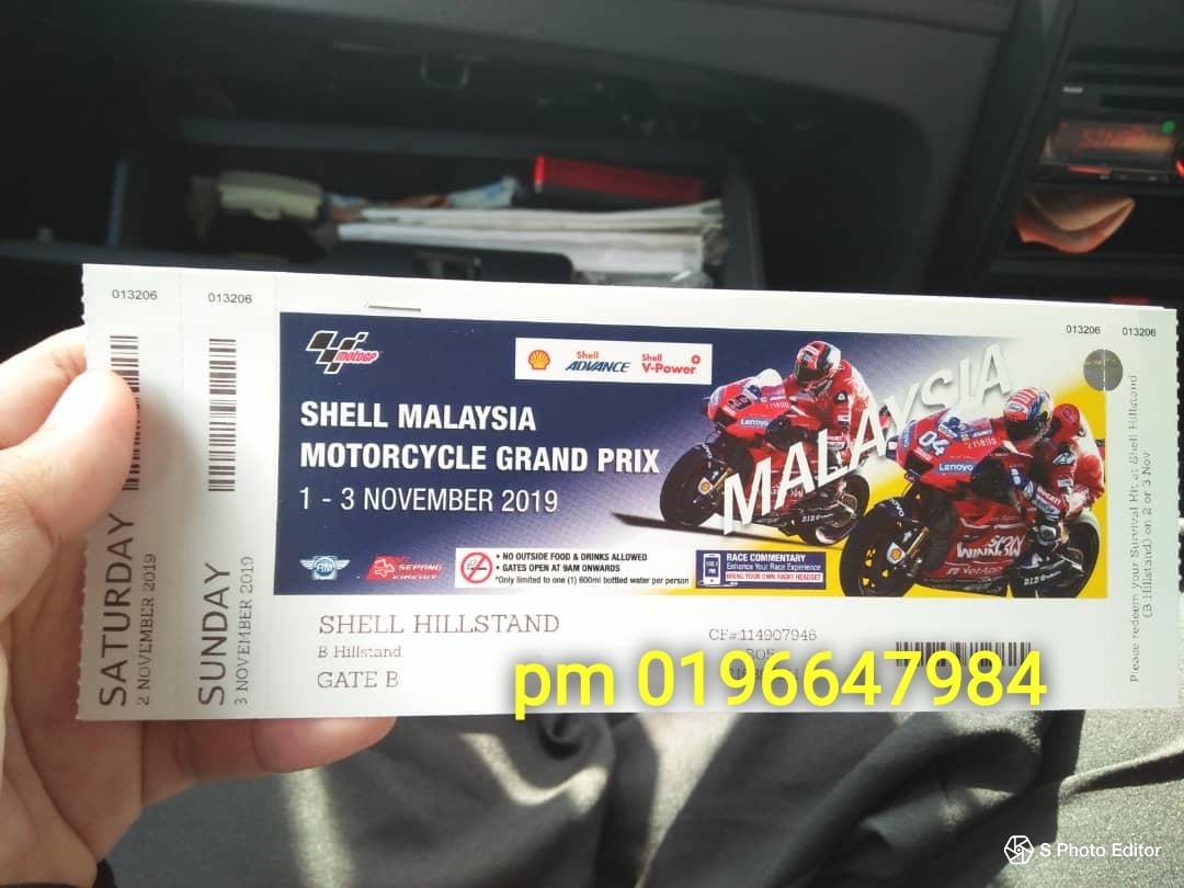 Moto GP Malaysia Ticket, Tickets & Vouchers, Event Tickets on Carousell