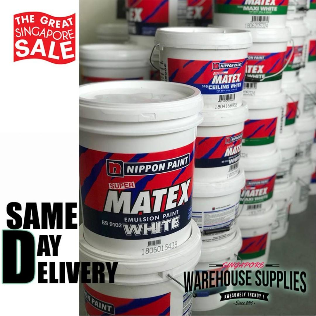 [INSTOCKS SG] NIPPON PAINT MATEX 9102 WHITE 7L/18L [WHOLESALE SUPPLY