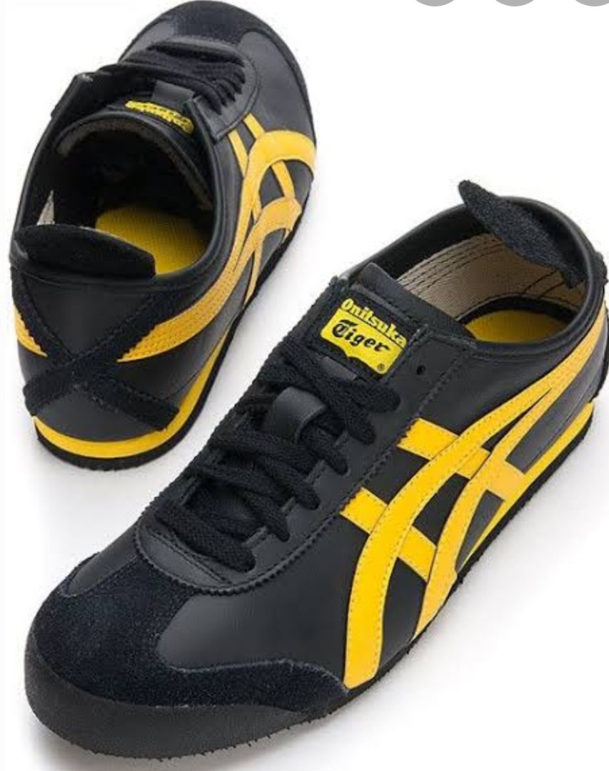 Onitsuka Tiger Mexico 66 Slip On Sneakers Black Yellow Men S Size 10 5 Women S Size 12 Men S Fashion Footwear Sneakers On Carousell