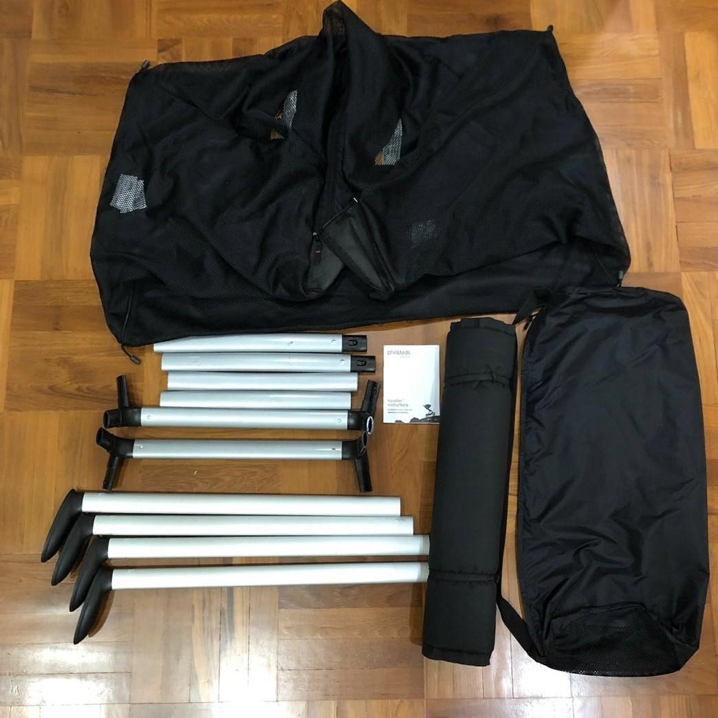 Phil and teds store travel cot v4