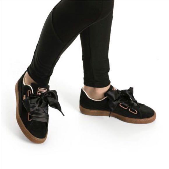 Puma basket 2025 heart corduroy sneakers