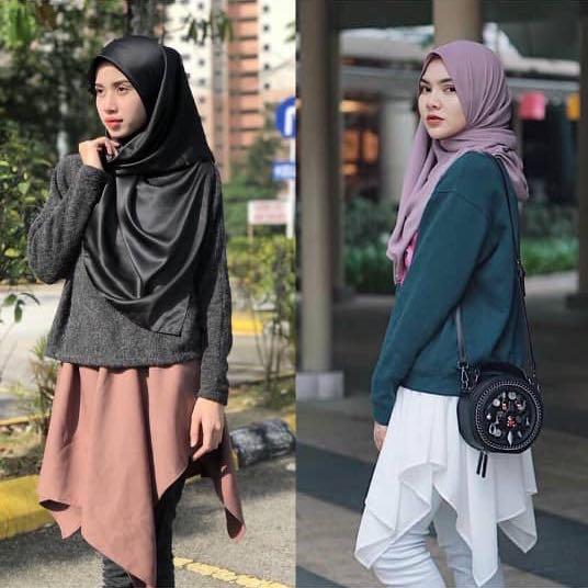 Mini skirt muslimah discount