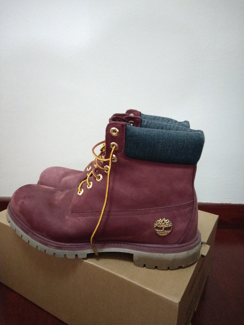 Maroon timberlands discount