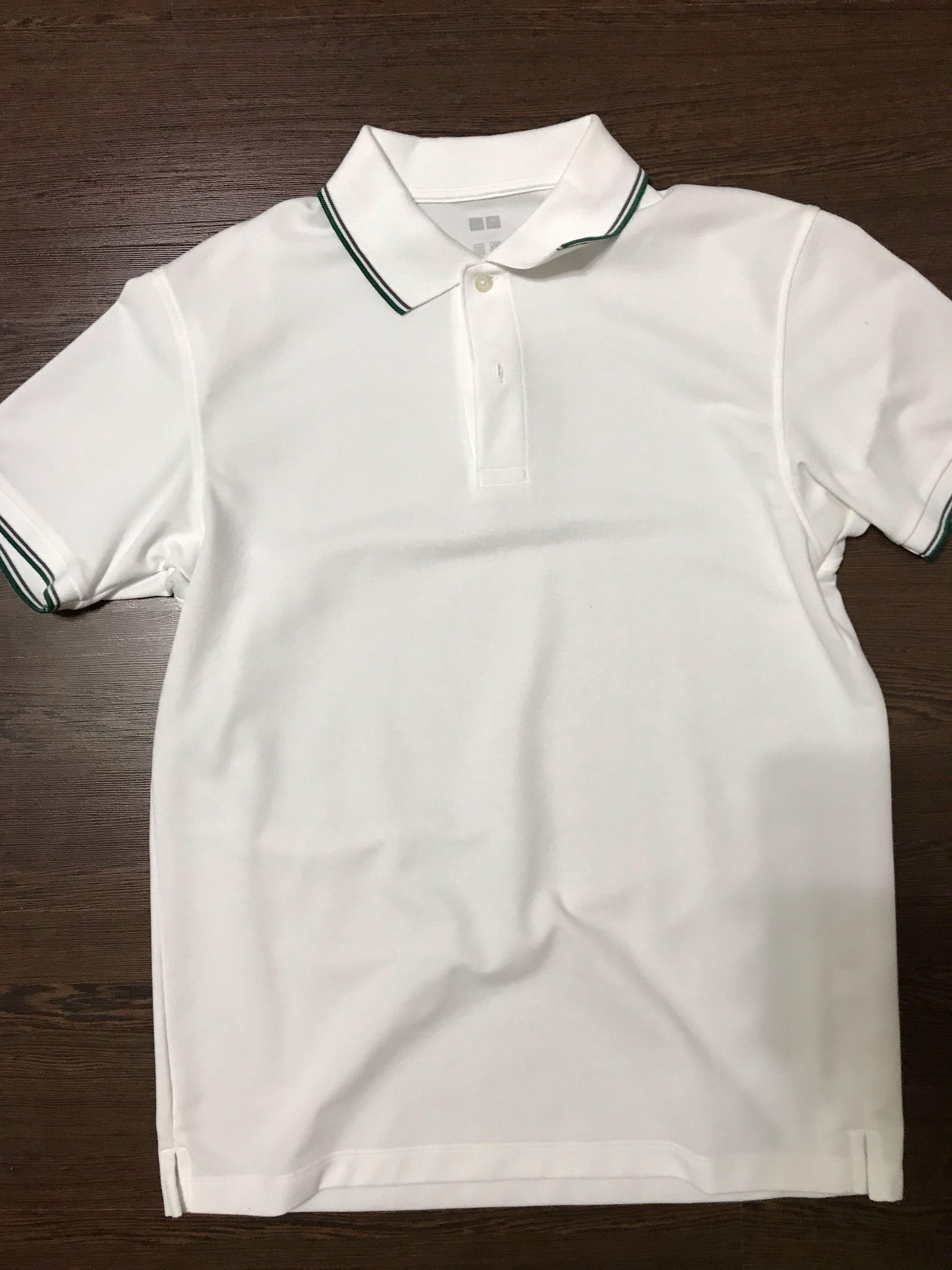 uniqlo white polo tee