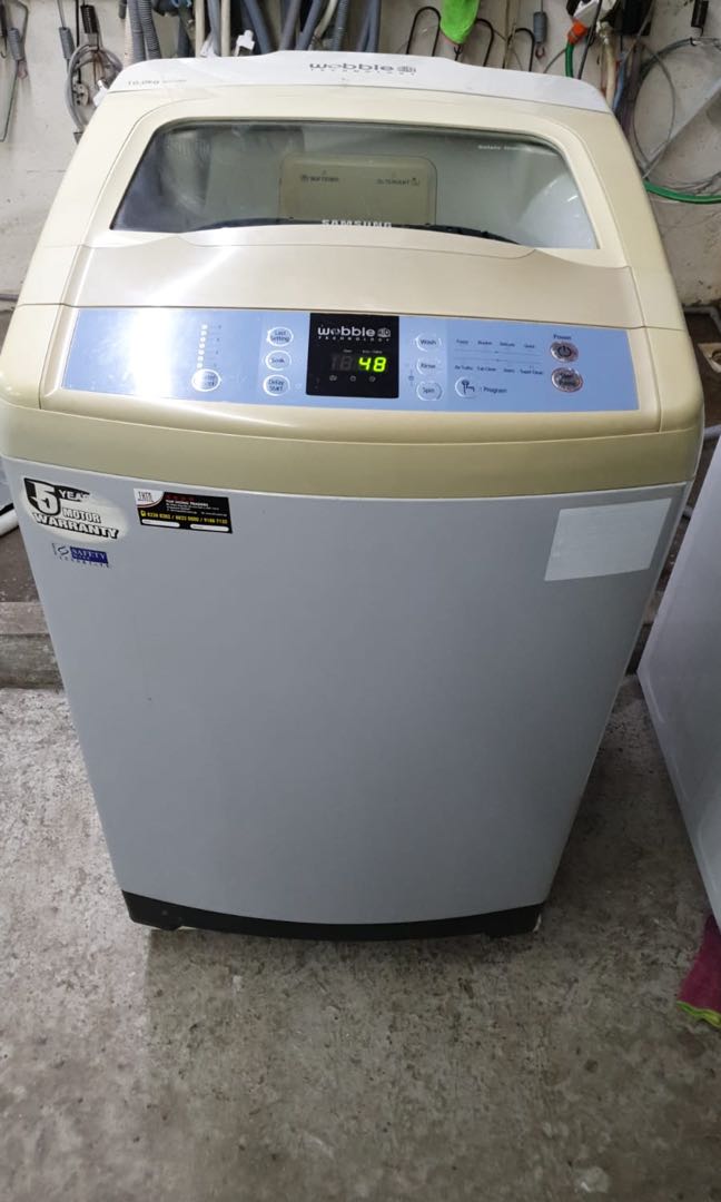Used Samsung 10kg Top Load Washer WA12W9, TV & Home Appliances, Washing