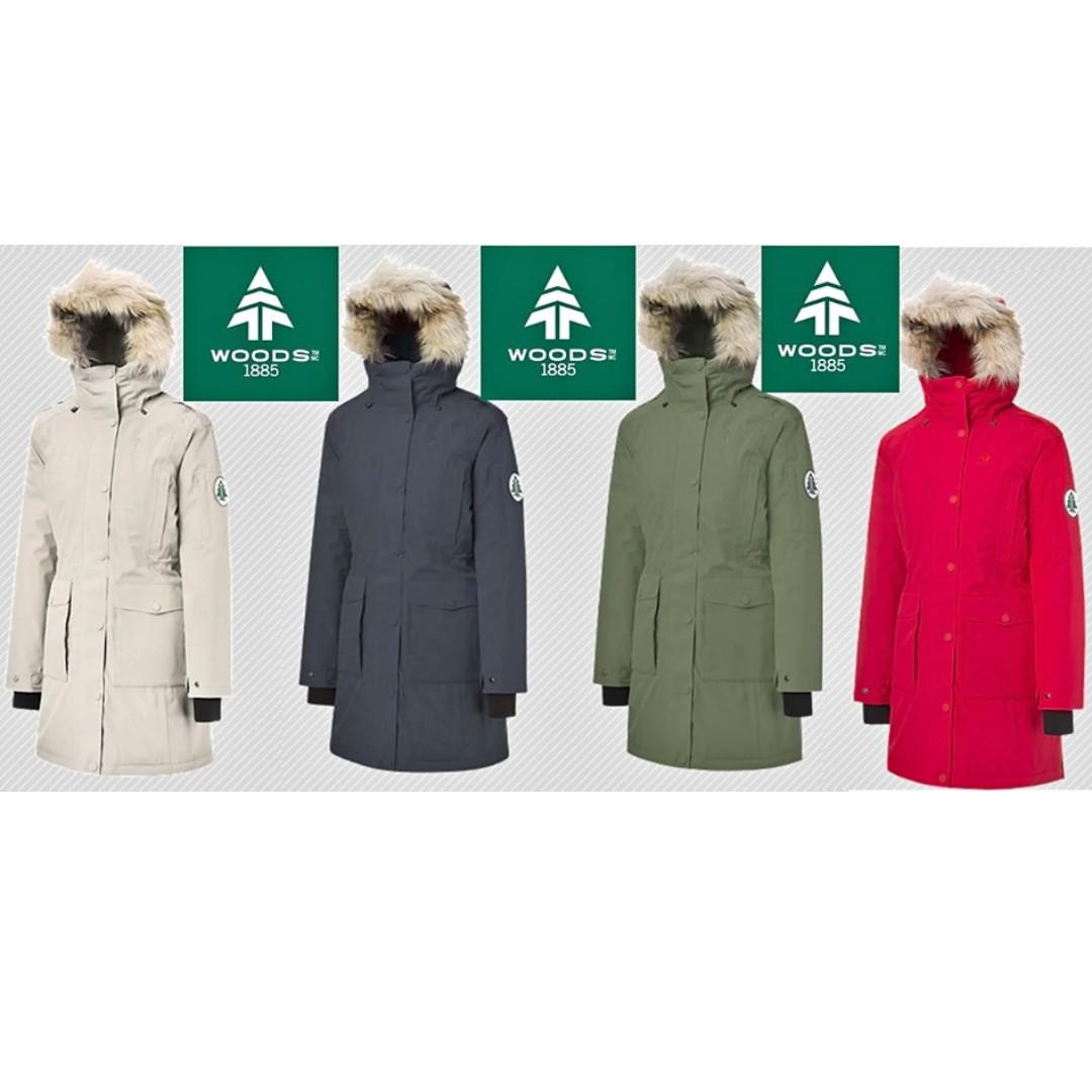 Winter Jacket Woods Women s Alsek Arctic Down Parka Duck Green