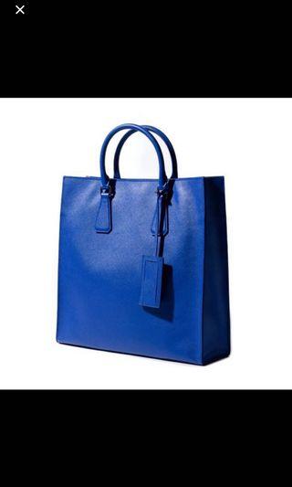 Prada Saffiano Travel Shopping Tote