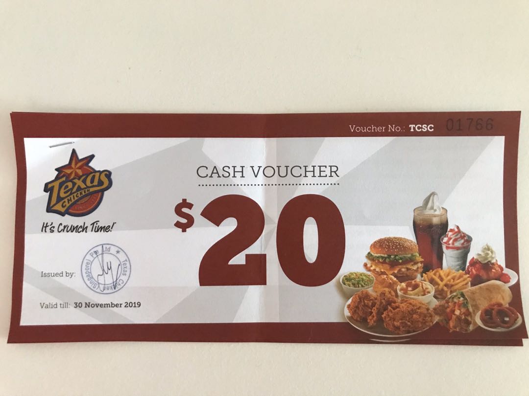 100 Texas Chicken Voucher, Everything Else on Carousell
