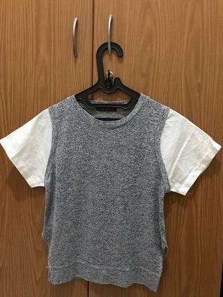 kaos knit abu abu
