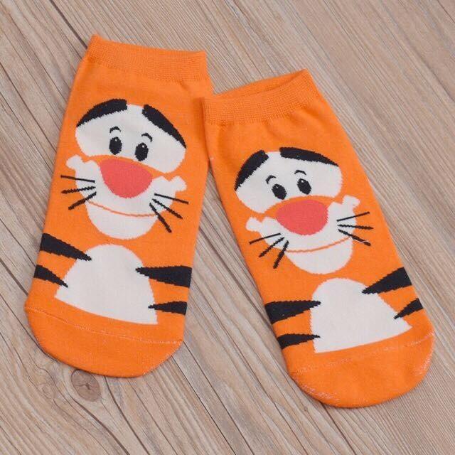 3D Printed Animal Cartoon Character Ankle Socks Foot Socks Foot Cover