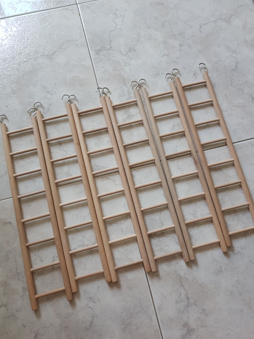 8 step wooden ladder bird parrot parakeets, Pet Supplies, Homes & Other