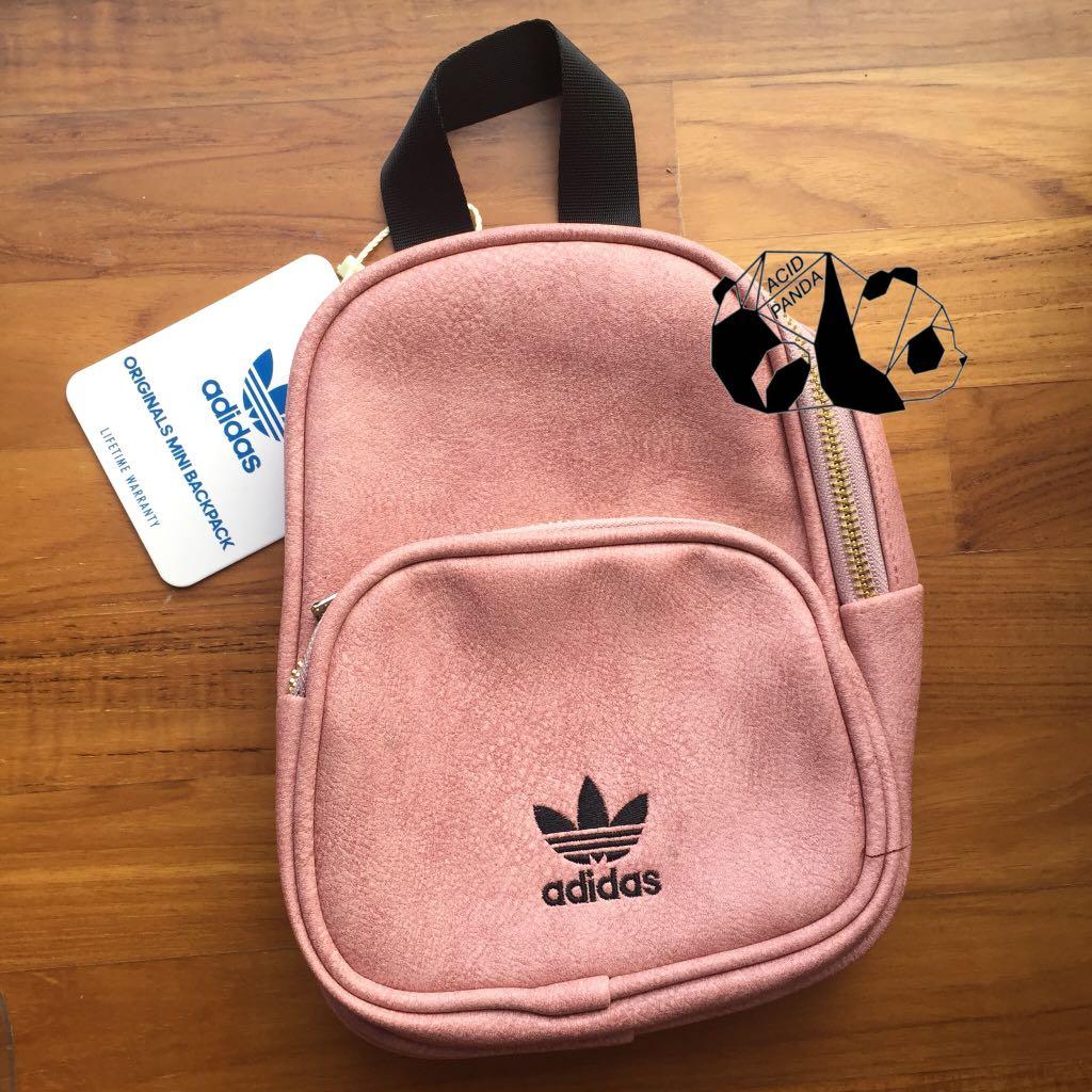 Adidas pink leather backpack 2025