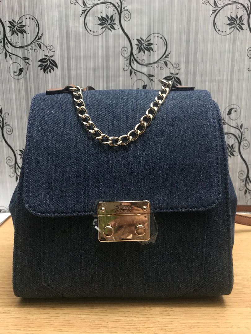guess backpack denim