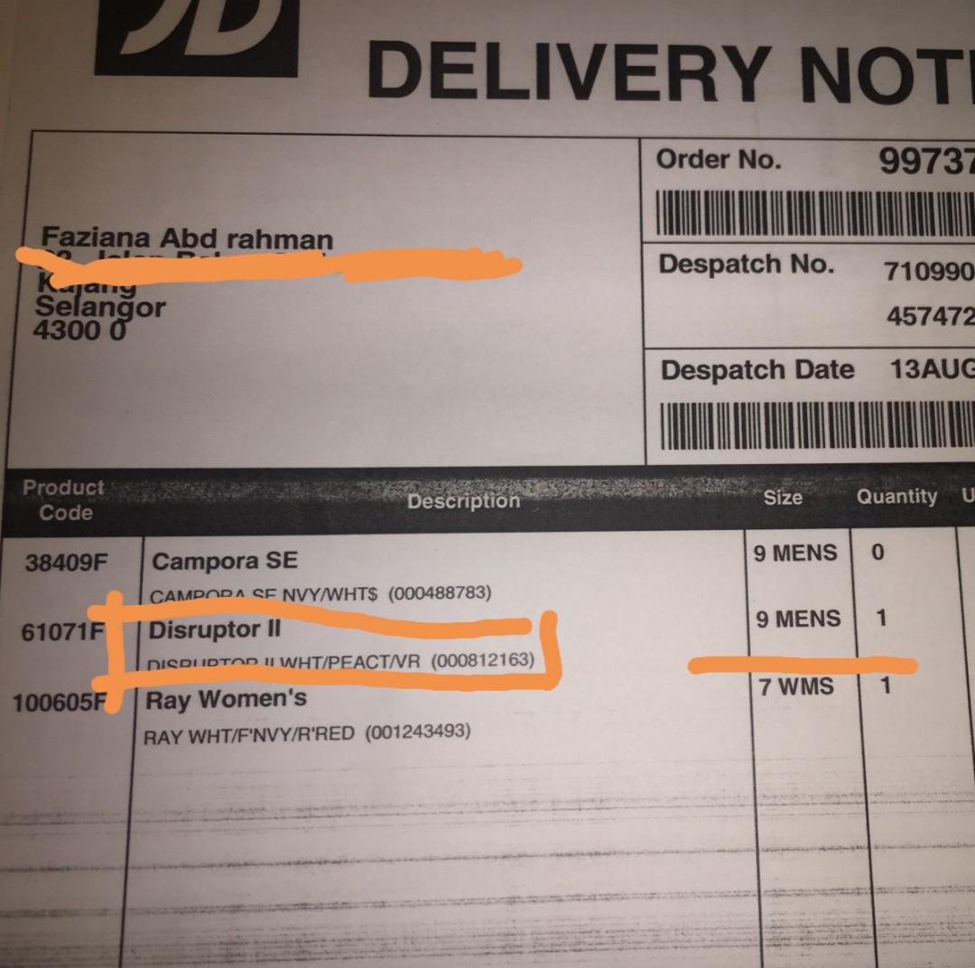 fila disruptor authentic