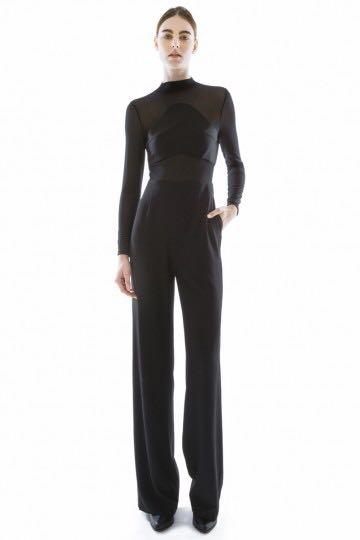 Long sleeve mesh jumpsuit clearance