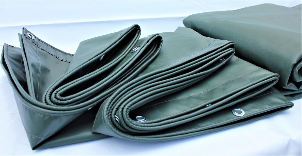 Express Nylon 10 ft x 12 ft PVC Tarpaulin Vinylon Olive Green Ready