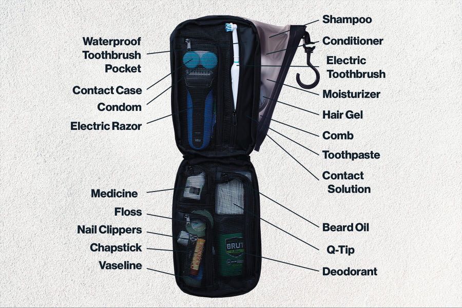 Borsa Toilette Trasparente Gravel Explorer Plus - Approvata TSA, Antigoccia, 0.5 L, Con Bottiglie Da Viaggio - 3
