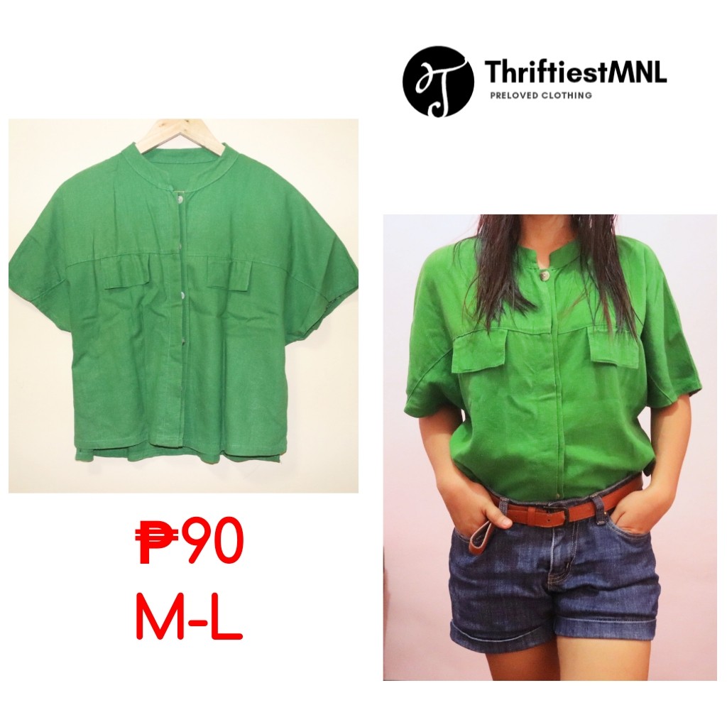 GREEN TOP, Women's Fashion, Tops, Others Tops on Carousell
