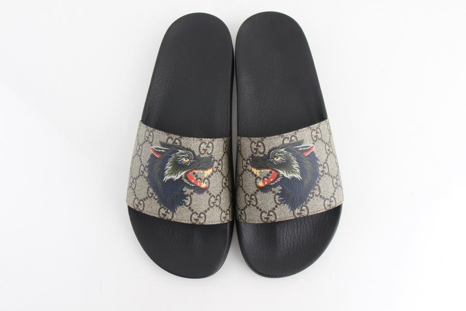 gucci slides with wolf