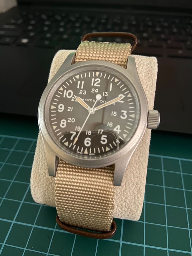 Hamilton Khaki Field Mechanical Wrist Watch Men S Fashion Watches On Carousell