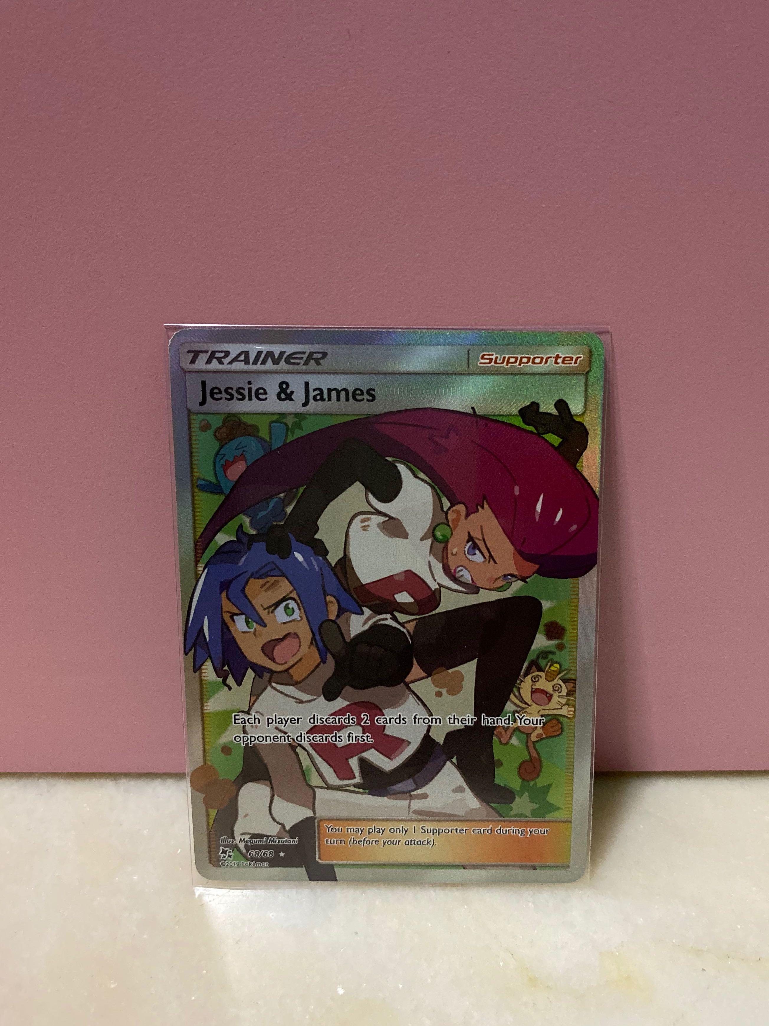 Hidden Fates Jessie and James Trainer Full Art Card, Hobbies & Toys, Toys &  Games on Carousell