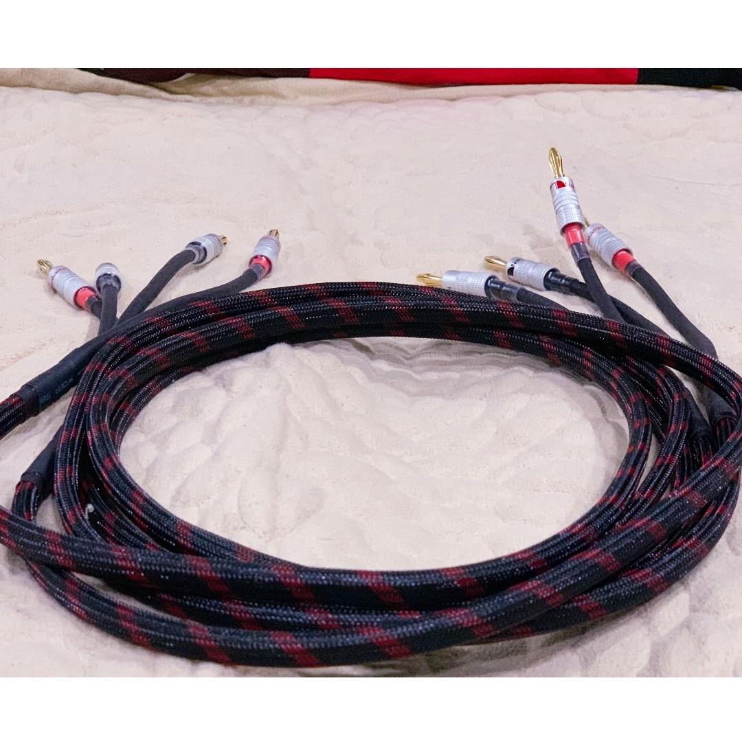 2 0m Hifi Ofc Oxygen Free Copper Speaker Cable Pair Set For Left And Right Speaker Electronics Audio On Carousell