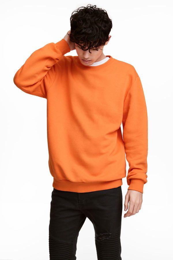 Orange sweatshirt h&m 2025