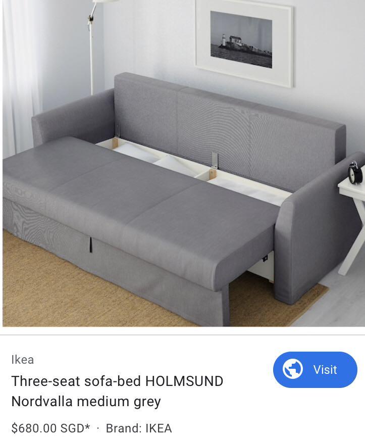 Ikea Holmsund Sofa Bed Grey Furniture Sofas On Carousell