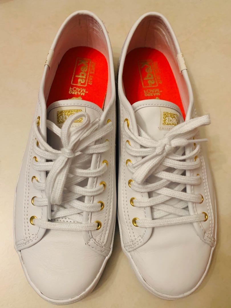 red and white keds