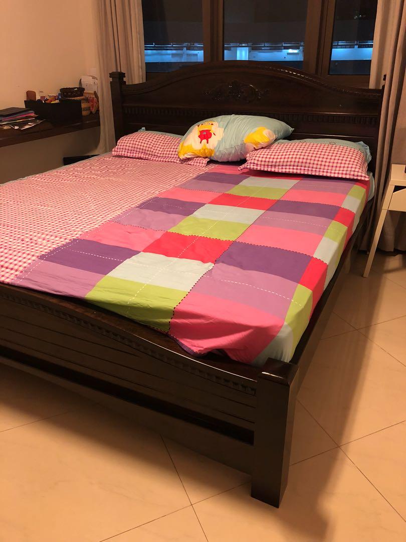 King bed frame, Furniture & Home Living, Furniture, Bed Frames