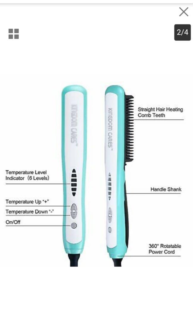 Kingdomcares hair straightener brush outlet