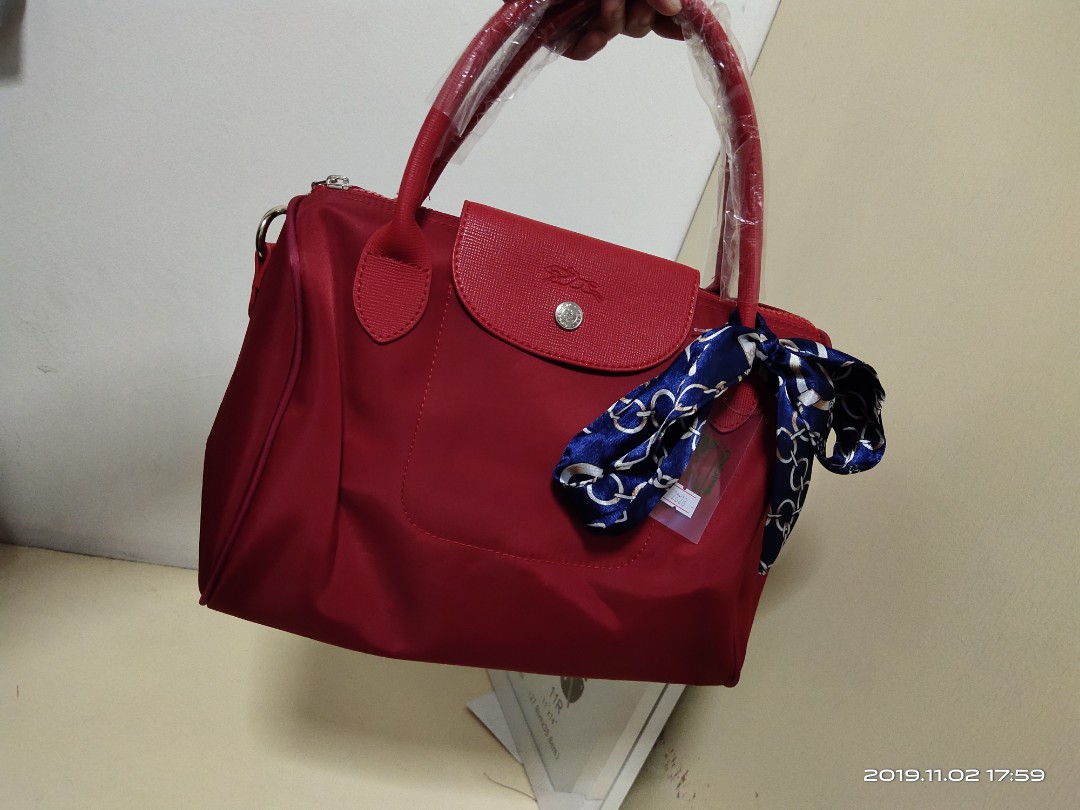 Longchamp Bowler Bag Gred AAA Red Chili