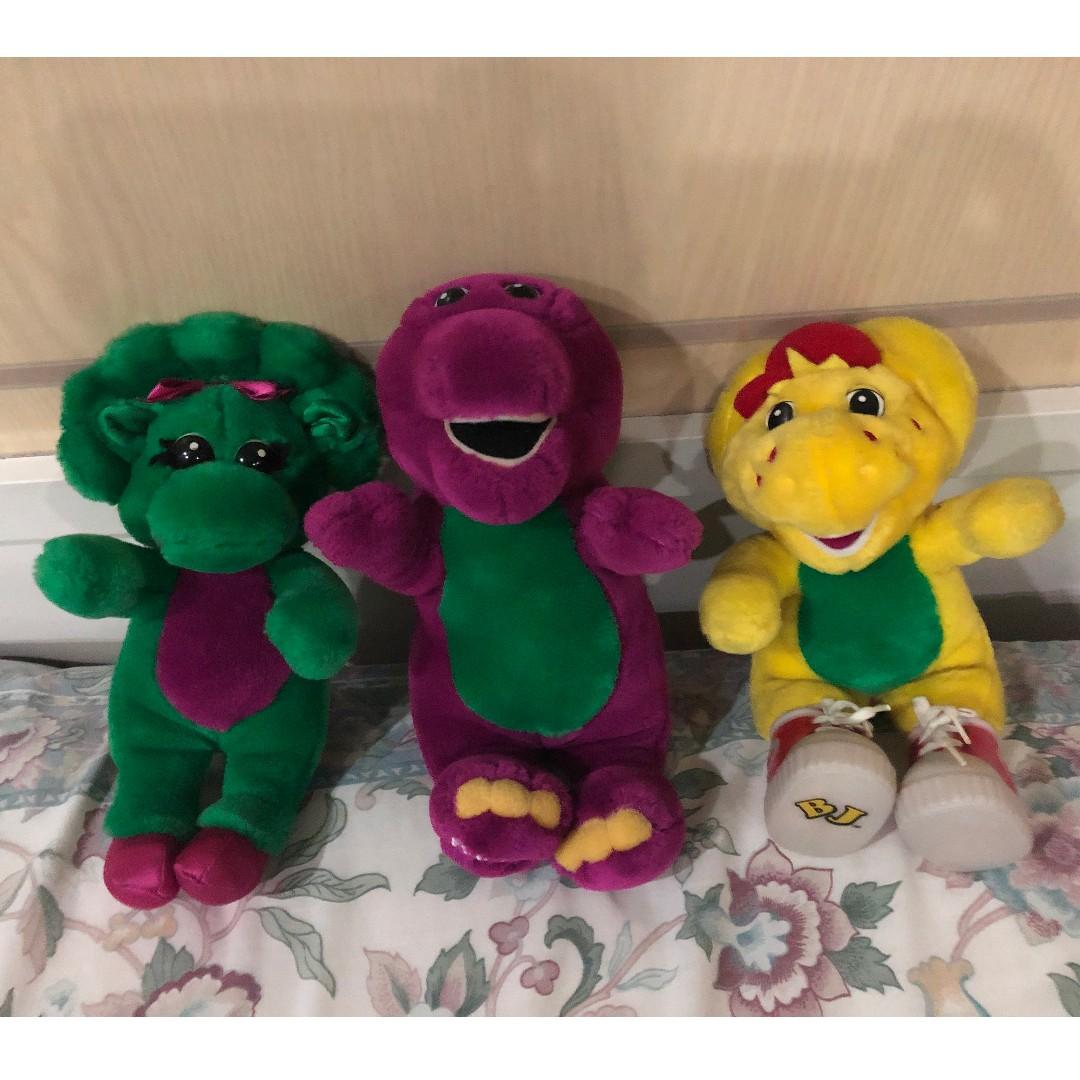 Lot of 3 Vintage Barney Baby Bop BJ Plush Hobbies Toys Toys