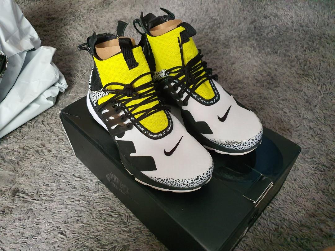 Nike Air Presto Mid Acronym Volt Men s Fashion Footwear Sneakers on Carousell