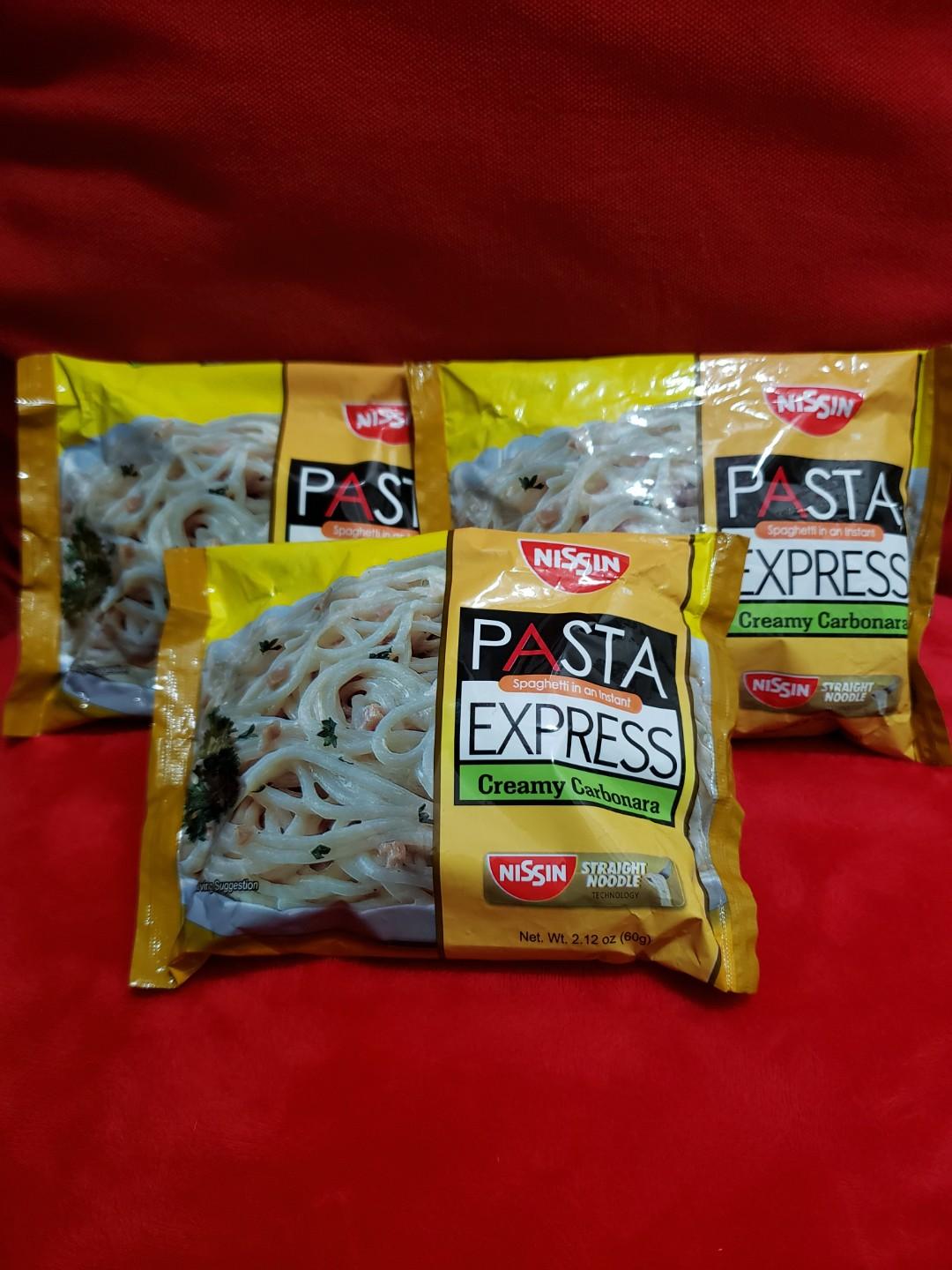 Nissin Pasta Express Creamy Carbonara, 嘢食 & 嘢飲, 冰凍食物 Carousell