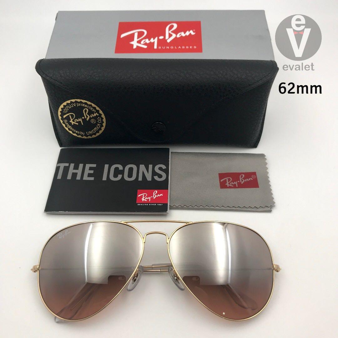 RayBan 3025-001/3E (Aviator) 62mm Sunglasses, Women's Fashion, Watches &  Accessories, Sunglasses & Eyewear on Carousell