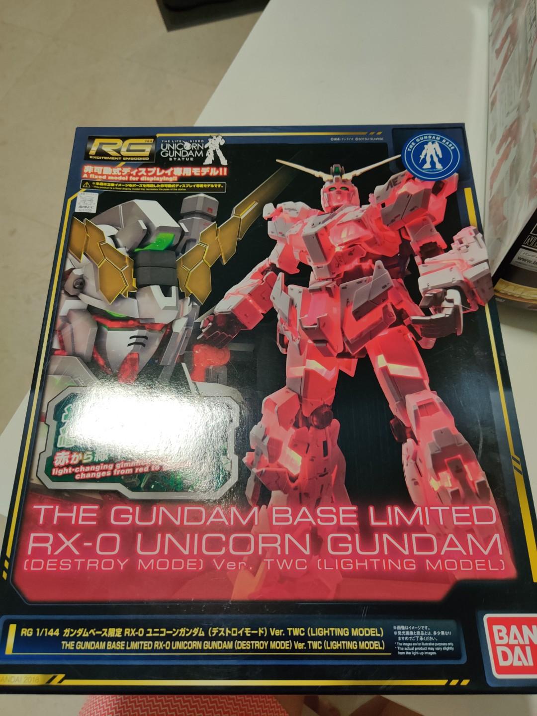 Rg Unicorn Gundam Lightning Model Gundam Base Limited Toys