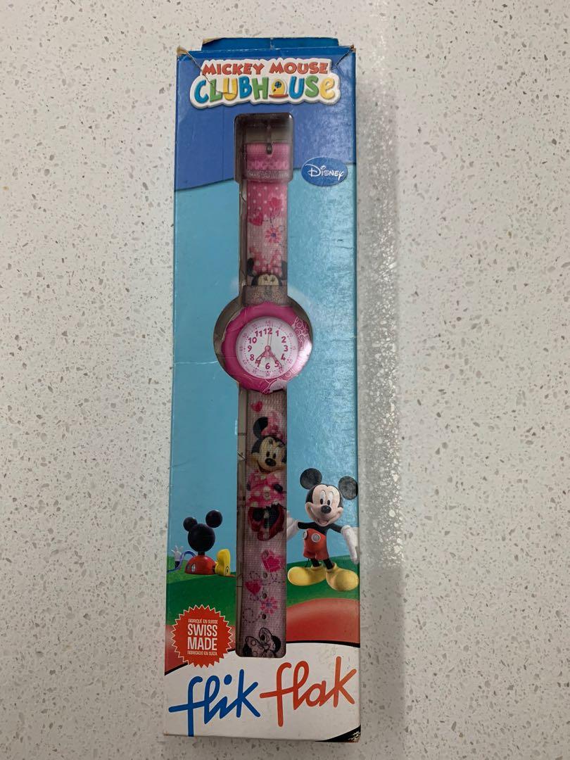 Swatch Mickey Mouse Clubhouse Minnie Flik Flak Luxury Apparel on Carousell