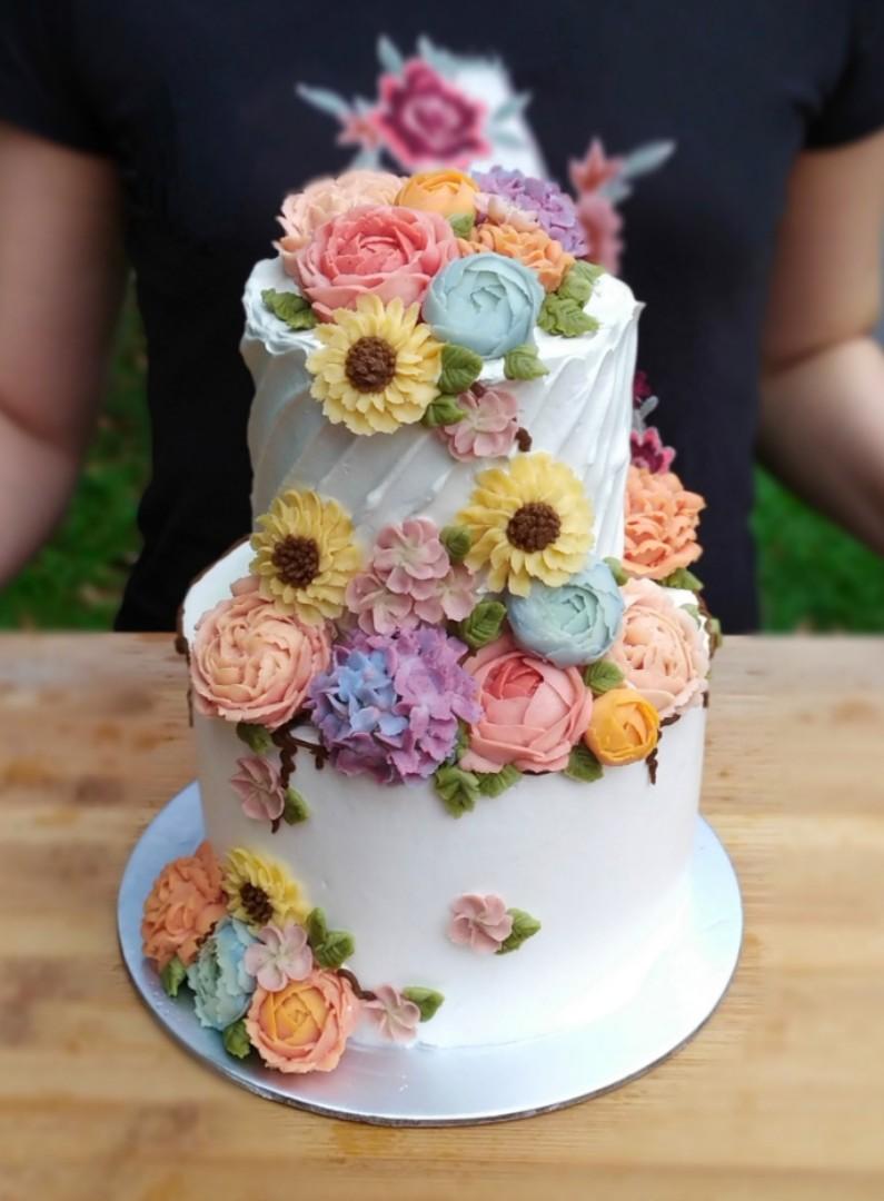 Sweet Potato Flowers 2 Tier Master Class On Carousell
