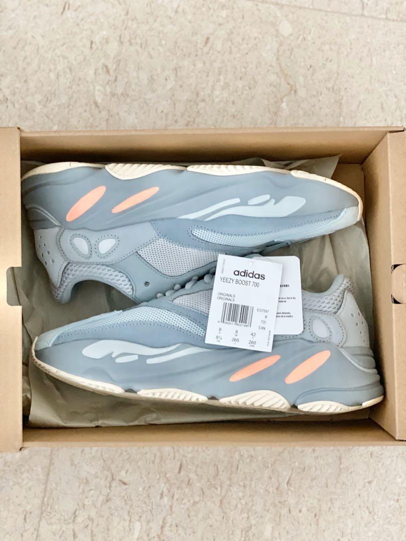 UK8 Adidas Yeezy 700 Waverunner Inertia Men s Fashion Footwear Sneakers on Carousell