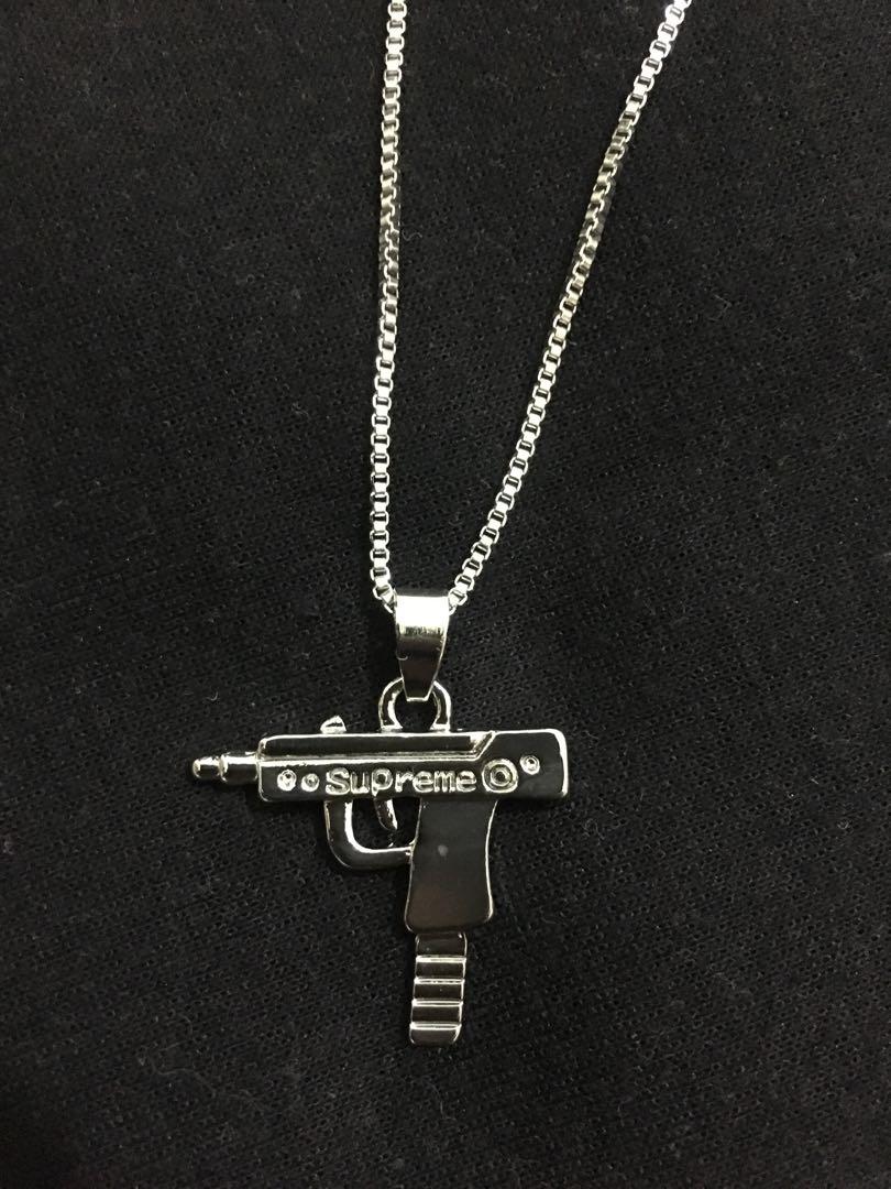 Supreme uzi chain hotsell silver